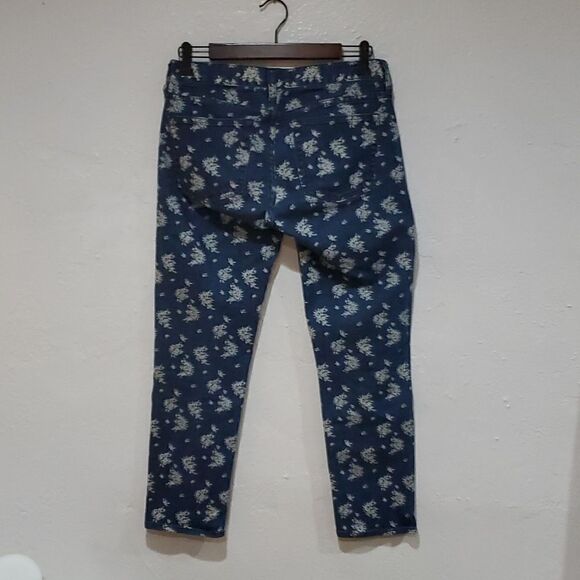 J. Crew Cropped Matchstick in Indigo Floral Size 27 - Picture 6 of 12